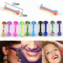 10PCS 16G Stainless Steel Tragus Ball Lip Labret Rings Bar Piercing Jewelry  M&E