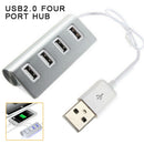 LED High Speed 4 Ports USB 2.0 Multi HUB Splitter Adapter For PC Laptop