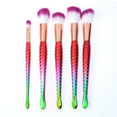 5pcs Purple Handle Makeup Cosmetic Brushes Set Powder Foundation Eyeshadow