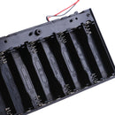 DIY box holder case with cover on/off switch wire for 8x 1.5V AA battery DC12V3C