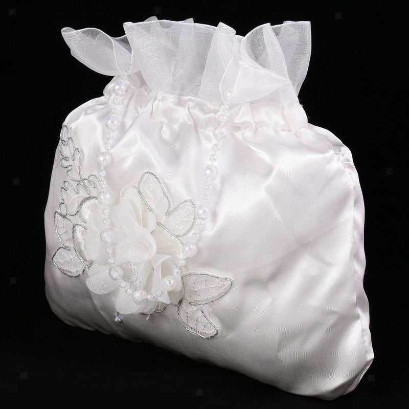 Satin Bridal Bridesmaid Wedding Flower Girl Dolly Bag Handbag Purse