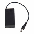 DC 9V PP3 Battery Holder Box Case Wire Lead ON/OFF Switch Cover + 2.1mm PlugO1T8