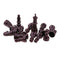16pcs Plastic Chess Pieces - Pieces Only - No Board - 63mm King Brown
