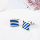 Men's Cufflinks Business Wedding Party Jewelry Shirt Suit Stripe Cuff Links Gift