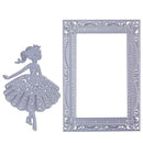 2pcs Metal Cutting Dies Dressing Girl DIY Scrapbook Embossing Stencil Craft