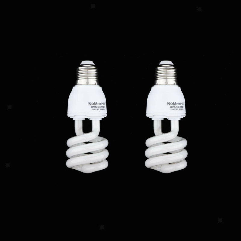 2x UVB Reptile Bulb Lamp For Reptile Turtles 13W 5.0 Bearded Dragons