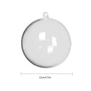 1Pc Clear Plastic Ball Christmas Baubles Sphere Fillable Xmas Tree Hanging Decor