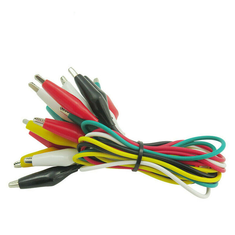 10PCS Alligator Clip Test Leads Set WG-026 Dual Ended Jumper Wire Cable Set HOT