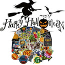 100Pcs Halloween Skateboard Stickers bomb Vinyl Laptop Luggage Decals Stick I9T0
