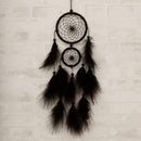 Black Feater Handmade Dream Catcher Car Wall hanging Crafts Gift A