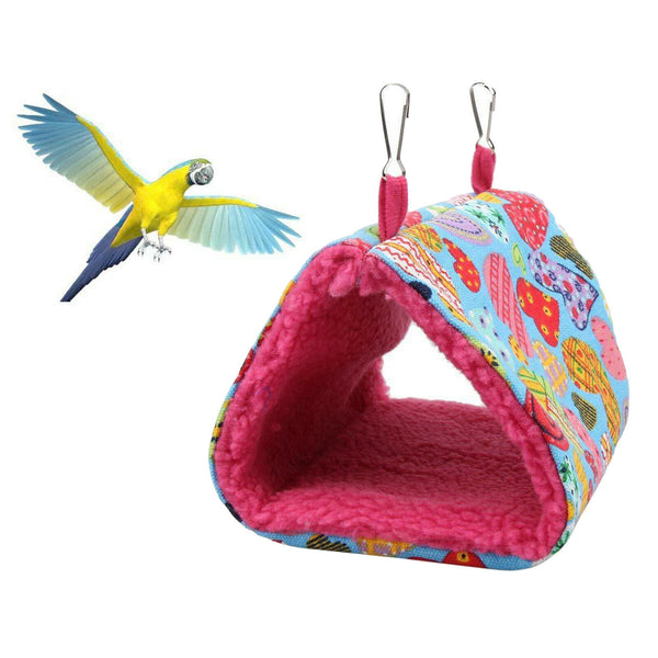 Pet Bird Parrot Budgie Hammock Cage Hut Tent Bed Hanging Cave Bed Heart L