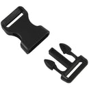 Plastic Backpack Quick Release Buckle 20mm Width 3 Pcs Black