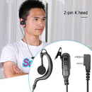 Walkie Talkie Radio 2Pin Big PTT Earpiece Earphone for Kenwood Baofeng HYT