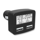 Universal 5in1 3A Car Charger DC 5V Dual USB Car Phone Charger(White)