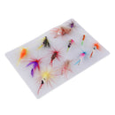 12pcs Fly Bait Hairhook Fly Fishing Flies Minnow Salmon Pike Saltwater Flies