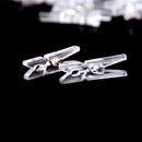 20pcs Mini Clear Plastic DoLJ Clothespin Photo Paper Peg Clips Laundry HangersLJ