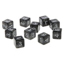 10pcs Six Sided Dice D6 Dice Gaming Playing D&D RPG Party Games Dices Black