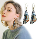 Women's Natural Volcanic Rock Amber Hanging Earrings Ring Fashion Jewelry G L0U2