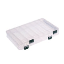 Double Sided 14 Compartments Plastic Fishing Lure Tackle Box Fishing Case