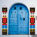 1 Pair Christmas Decoration Walnut Soldier Front Door Curtain Hanging Cloth