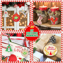 62 Pieces Christmas Wooden Ornaments Unfinished 6 Styles Wooden Cutouts with