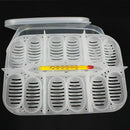 12 Holes Reptile Egg Incubation Tray With Thermometer Incubating Gecko Liza