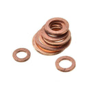 200X Flat Ring Gasket Set Assorted Solid Copper Car Crush Engine Seal Q9A2