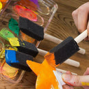 2 inch Foam Sponge Wood Handle Paint Brush Set (Value Pack of 40) - Lightwe