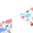 1set Dinosau theme party happy birthday paper banner bunting flags party decor3C