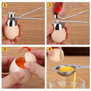 Stainless Steel Boiled Egg Topper Shell Cutter Knocker Raw Egg Cracker Sepa Q5X1