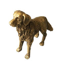 China Pure Brass Prosperous Wealth Dog Small Statue Solid Brass Dog Hand Pi