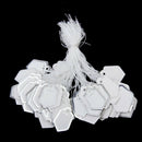 500pcs Price tags with strings Hanging Rings Jewelry Sale Display - White a