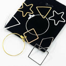 72 Pieces Mixed Styles Geometric Beading Hoop Earring Finding with Loop for Add