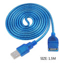 USB2.0 Extension Cable Male-Female Data Transfer Cable for Laptop(1.5m)