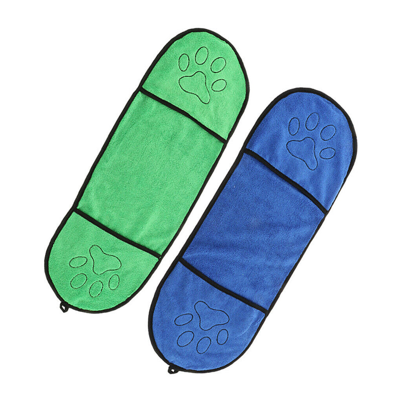Set of 2 Super Absorbent Dog Drying Towel Microfiber Bath Towel with Hand