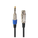 6.35mm 1/4 Inch TRS to XLR Male to Female Cable 3 Pin Female Plug Stereo Mi