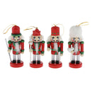 Pack of 4 Wooden Nutcracker Ornaments Christmas Hanging Decoration Figures
