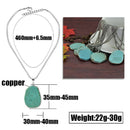 Adjustable Fine Jewelry Turquoise Pendant Necklace for Women -Synthetic