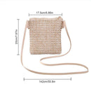 Women Rattan Straw Woven Bag Wicker Basket Tote Beach Shoulder Bag Casual Travel