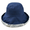 Two Side Wide Brim Cotton Foldable Sun Hat For Women Flower Vacation Japane