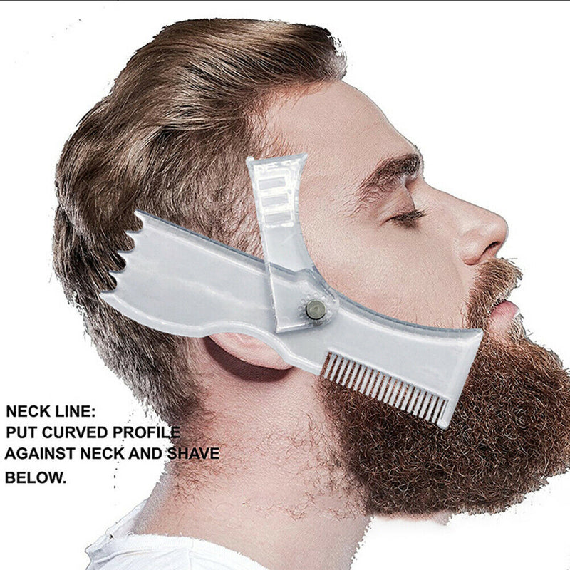 Rotating Men Beard Shaping Styling Template Comb All-In-One Beard Stencil 3C