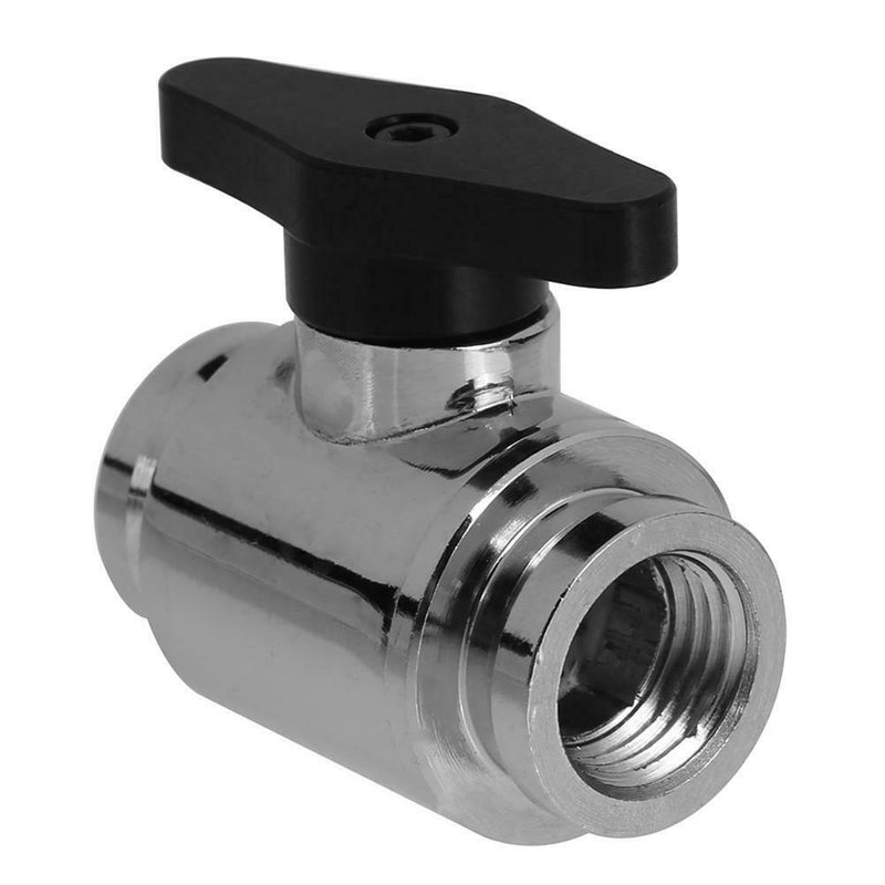 G1/4 Vent Valve Brass Inner Teeth Water Ball Valve Waterway Control(Black)