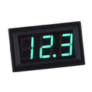 2 Wire 4.5-30V Green LED 3-Digit Display Voltmeter Volt Meter Panel Car