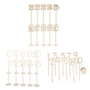 1-30 Wooden Table Numbers with Holder Base for Wedding Home Party Table