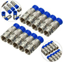 10x RG6 F Compression Connector Coax Cable Coaxial Fitting Compression Too Hn
