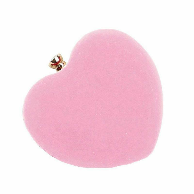 Women Girls Heart Shape Handbag Evening Party Tote Purse(Pink) F8X5