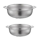 2 Pieces Stainless Steel Strainer Rice Sieve Noodles Drainer Basket Kitchen