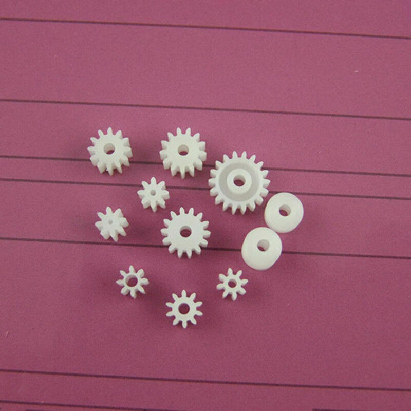 80Pcs Plastic DIY Robot Gear Set Single Double Layer R3P1 Crown Sleev Shaft F7K9