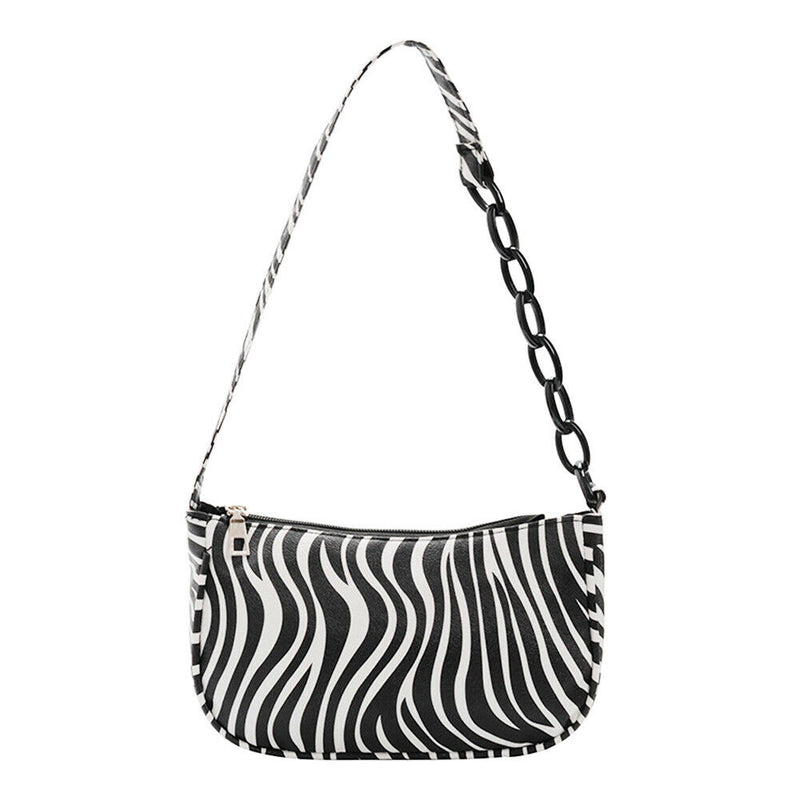 Fashion Zebra Print Women Handbag Tote Small PU Underarm Shoulder Bag (1)