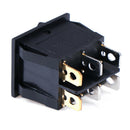 1PCS Rocker switch belt cat-eye switch two gang switch double swi IO BX